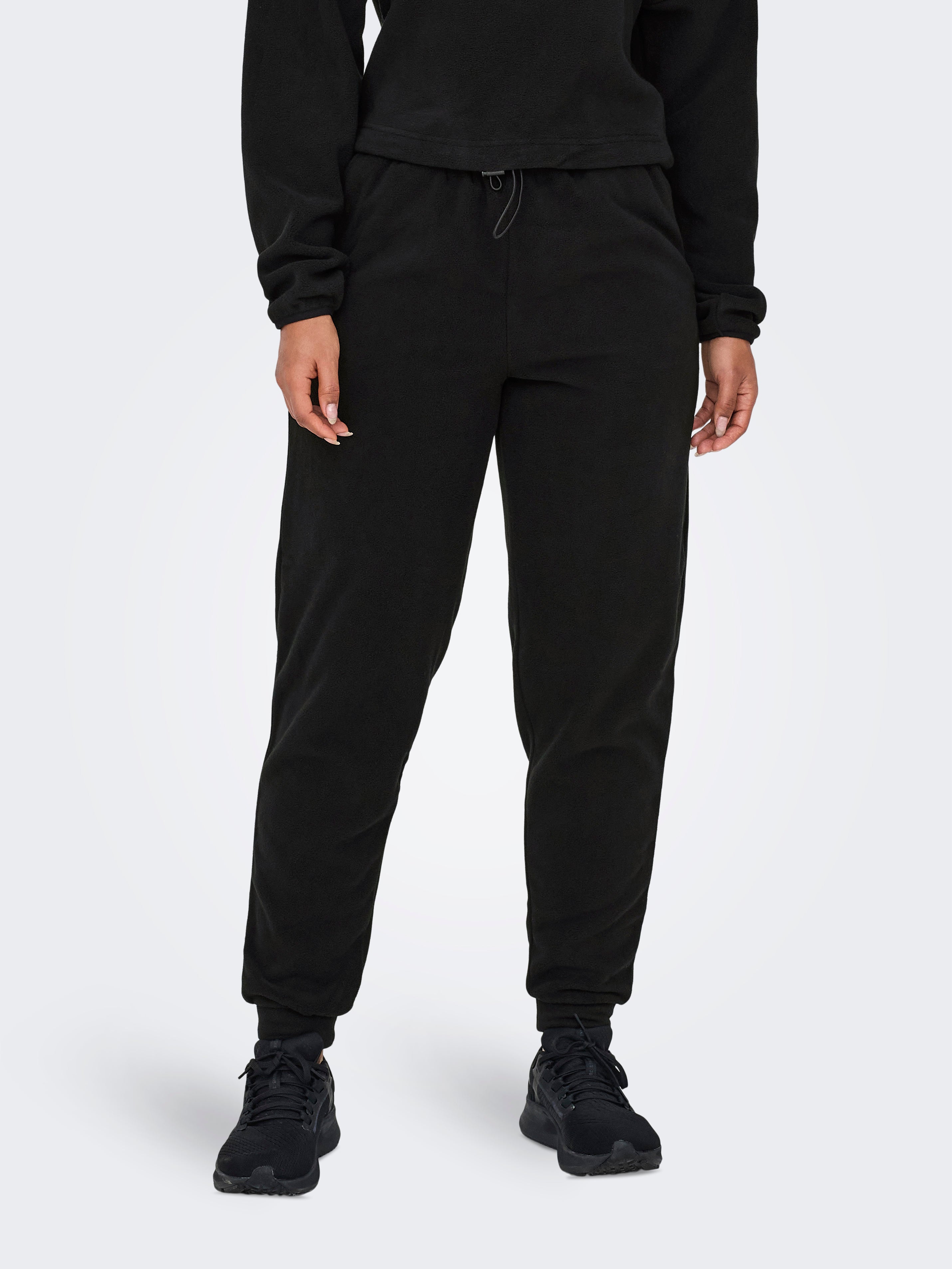 ONPFLEE fleece Hohe Taille Normal geschnitten Jogginghose Black