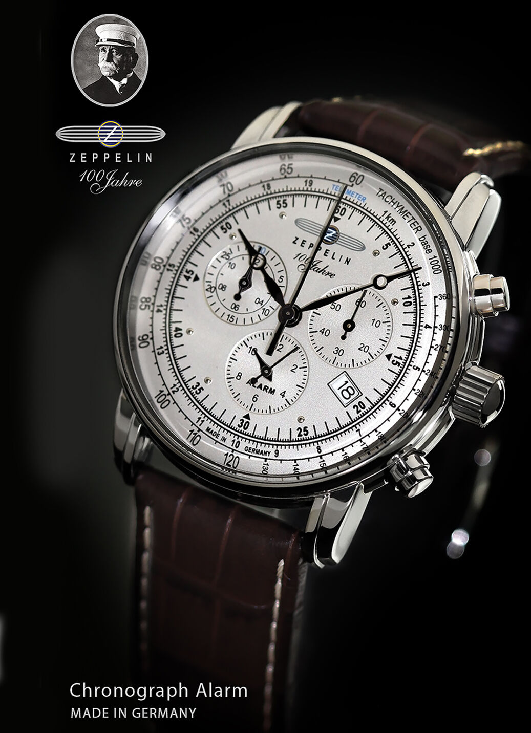 Chronograph mit Lederband