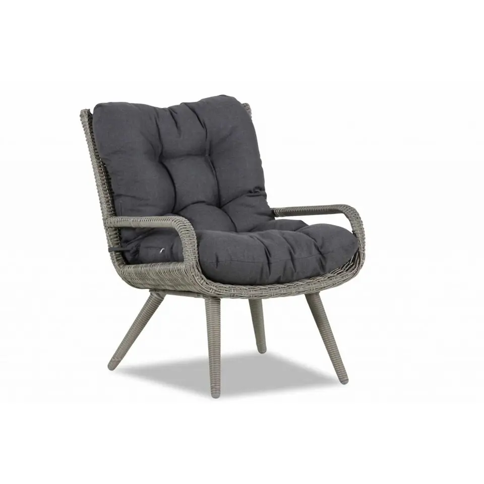 Bistroset 2 personen Wicker Grijs Garden Collections Dover