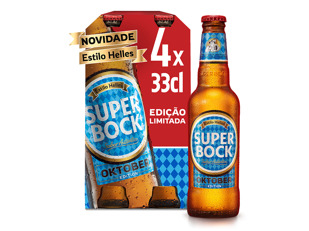 CERVEJA SUPER BOCK OKTOBER HELLES 4X0.33L