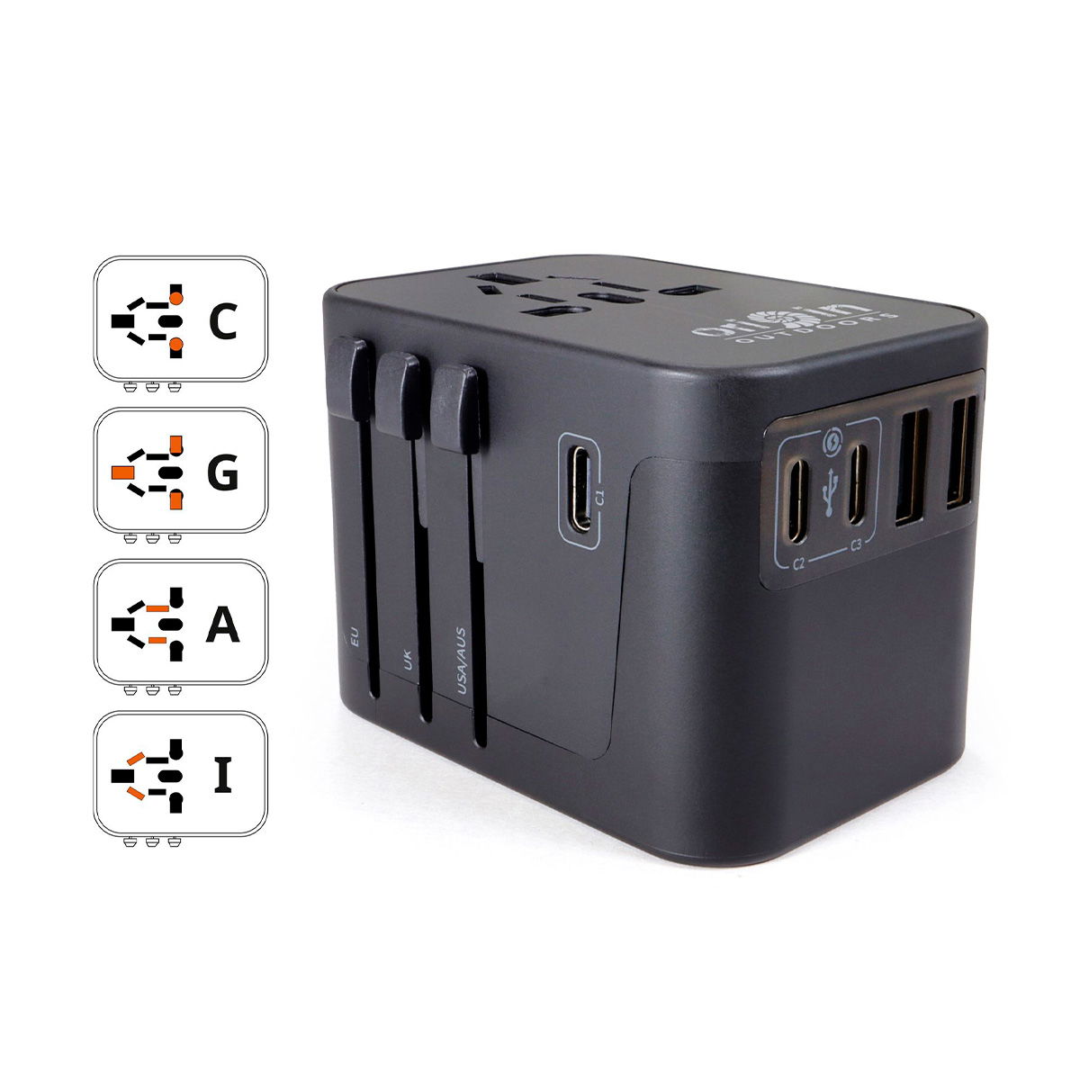 Origin Outdoors Travel Adapter - global oplader
