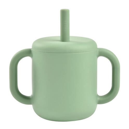 Tasse avec Paille Silicone Sage Green - BEABA