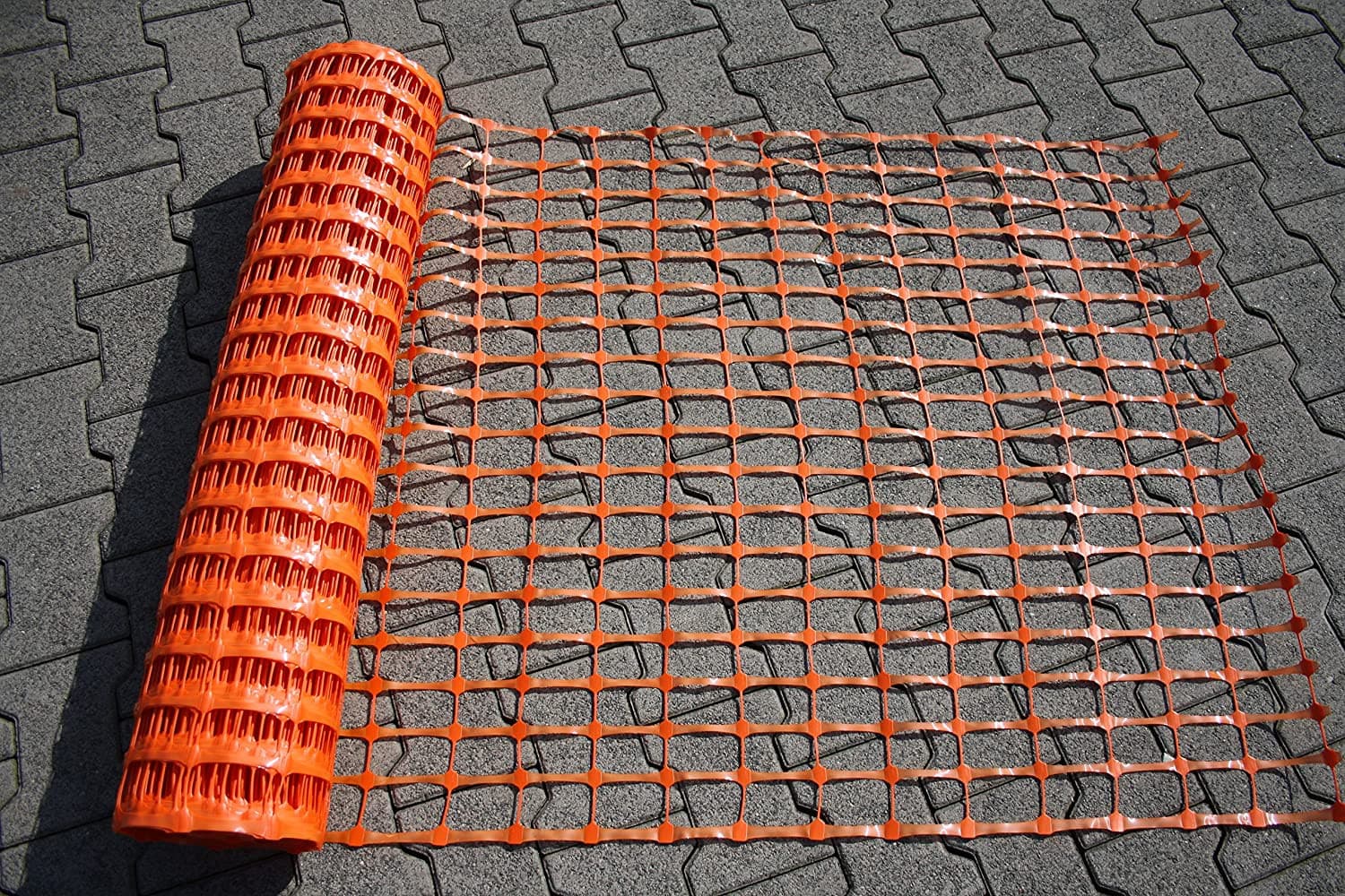 25m oranje 80g/m² afzetnet, kunststof waarschuwingshek