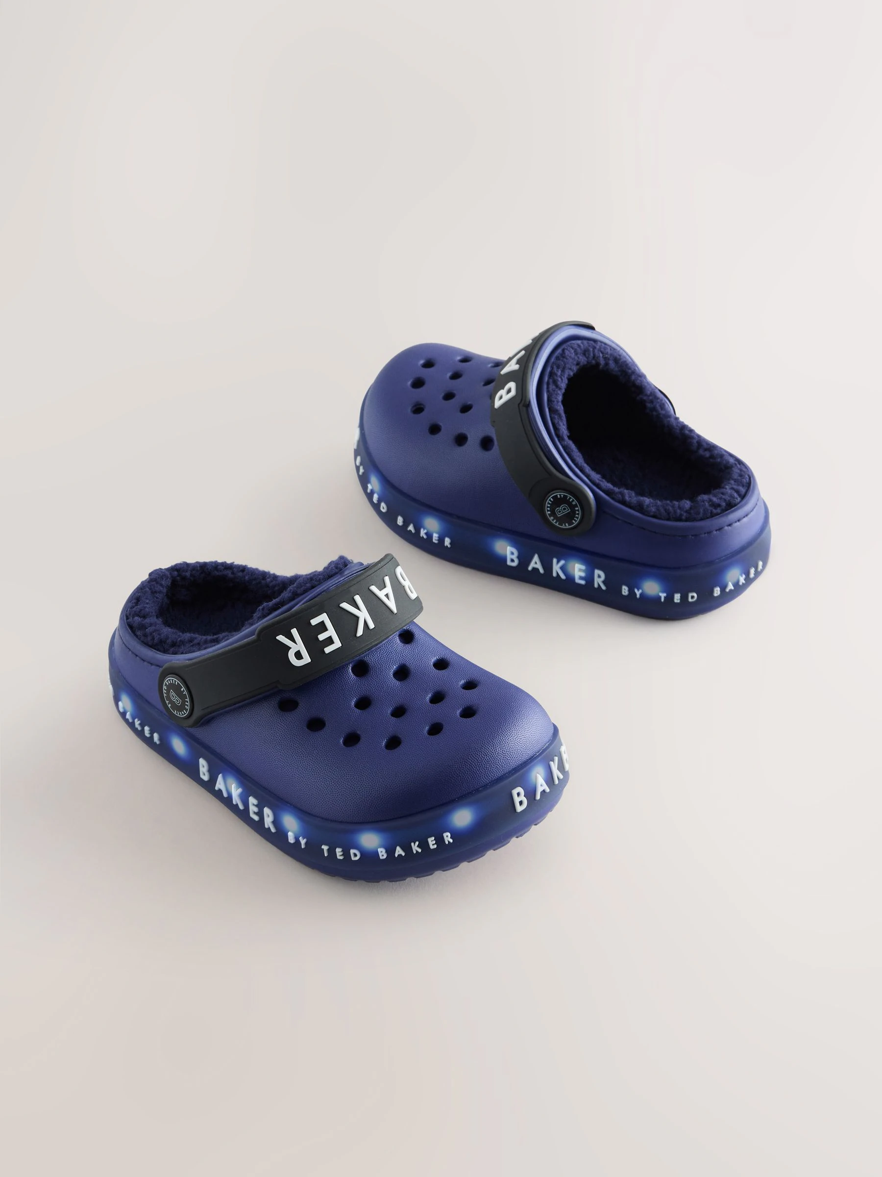 Blauw - Baker by Ted Baker Borg Lined Clog Slippers