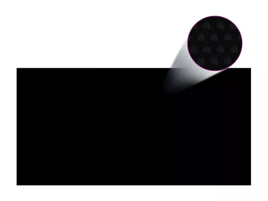 Couverture de piscine Noir 488 x 244 cm PE