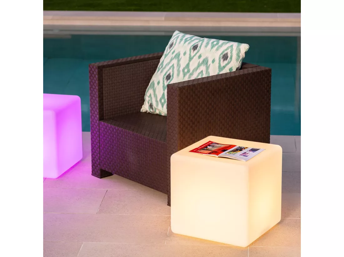 Cube LED RGBW Rechargeable 400 mm