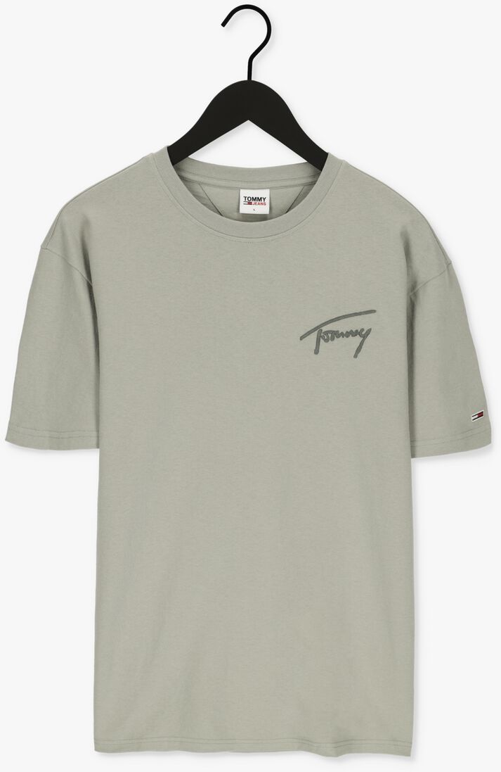 TOMMY JEANS beige tommy jeans t-shirt tjm tommy signature tee