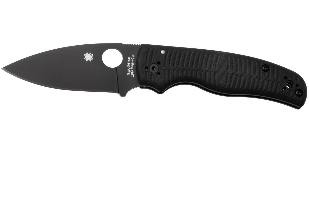 Spyderco Shaman Salt Black DLC CPM MagnaCut C229GMCBKP Black G10 zakmes, Sal Glesser design