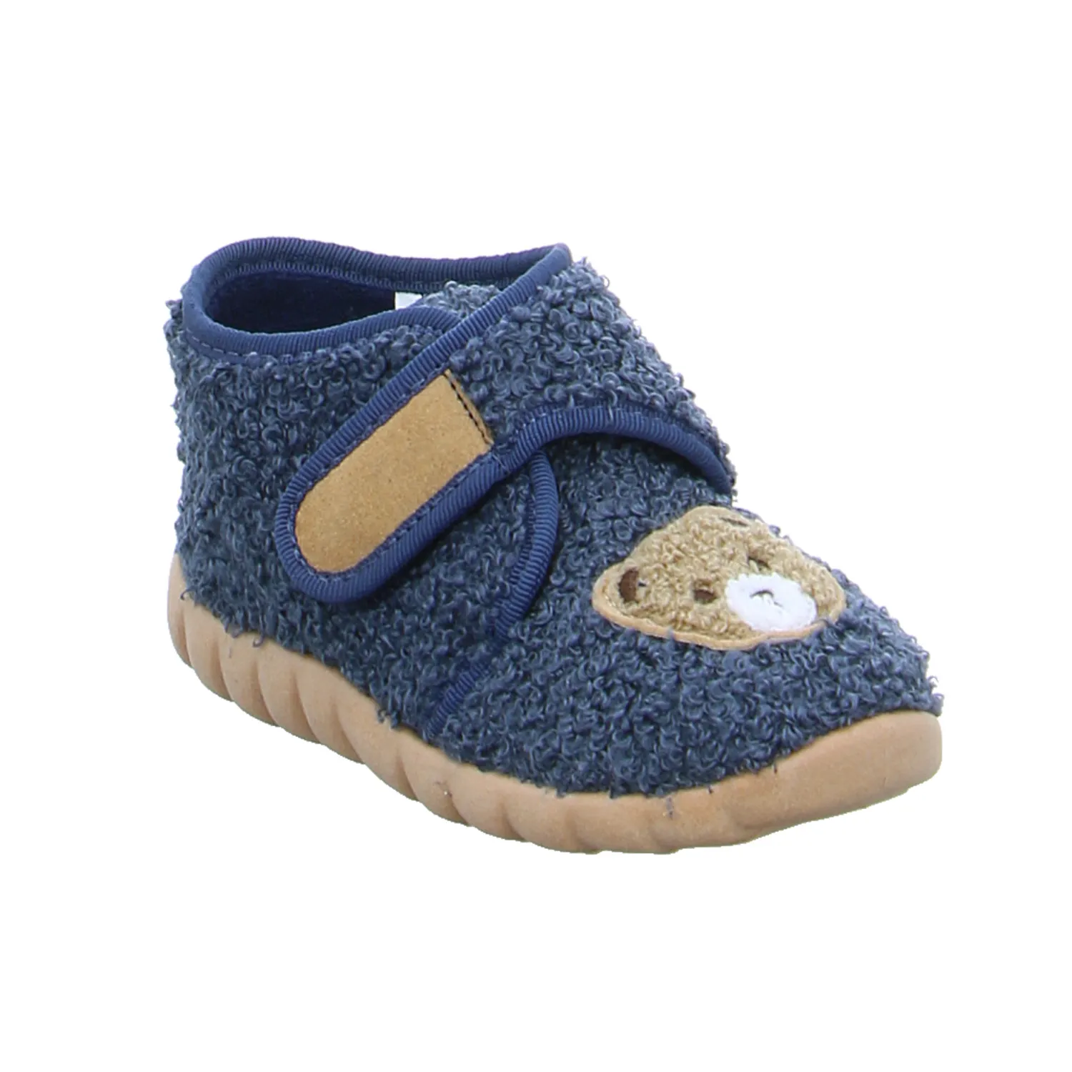 FISCHER Baby-Hausschuh Blau Textil  Unisex