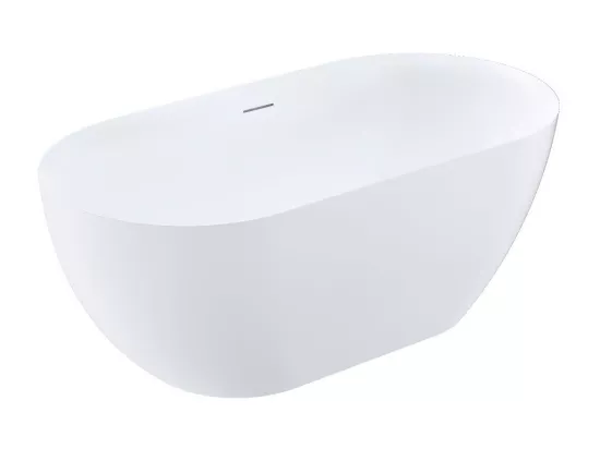 Baignoire îlot design ovale LISBON blanche 160 cm Mat