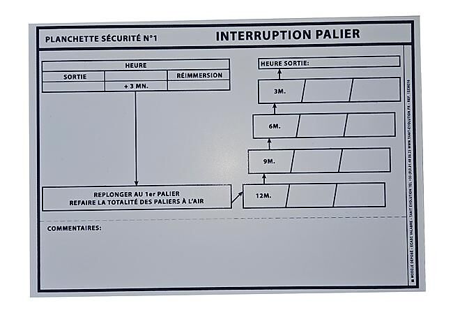 TANIT - PLANCHETTE REMONTEE RAPIDE INTERRUPTION PALIER