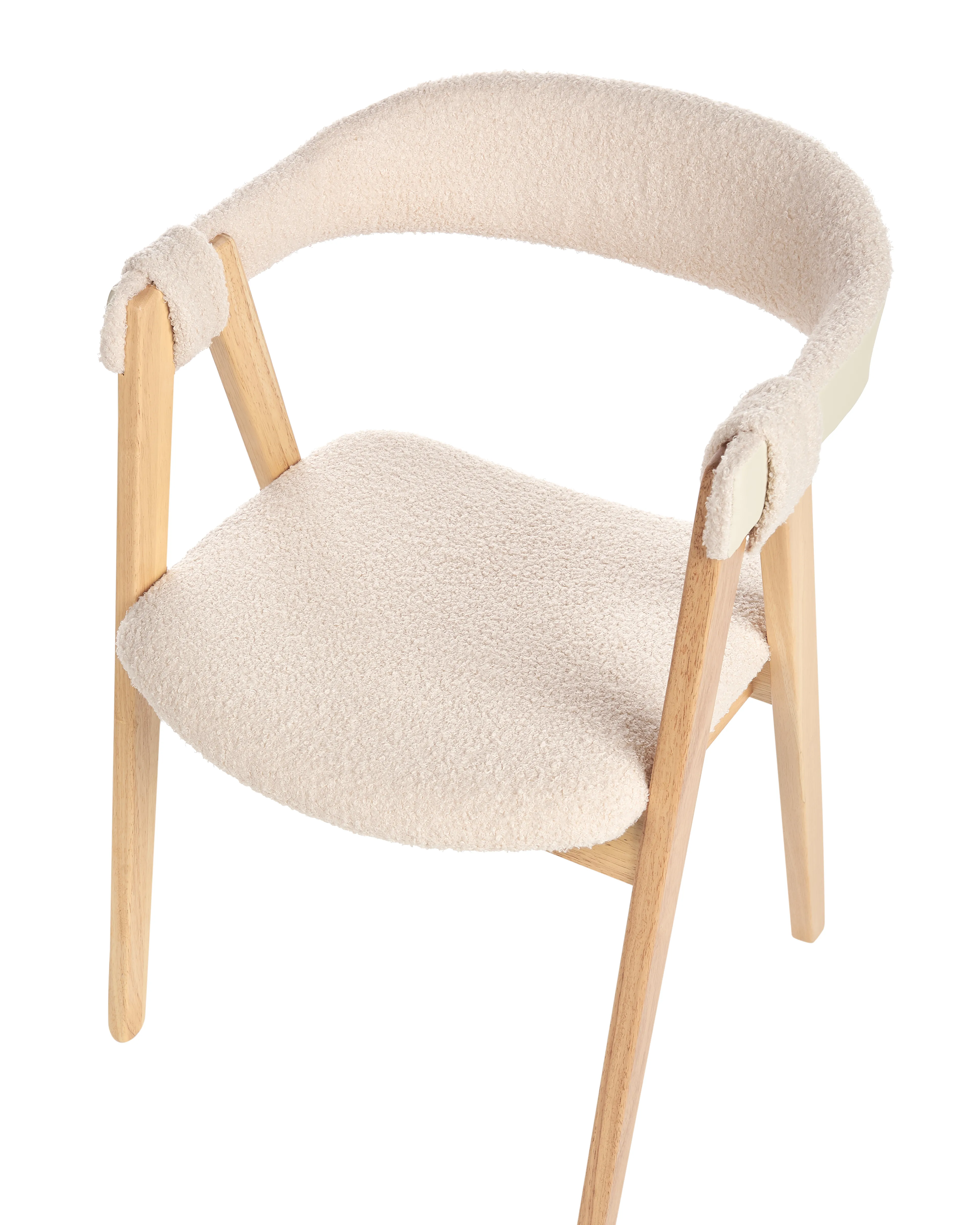 Set van 2 eetkamerstoelen DAY Bouclé Lichtbruin/beige
