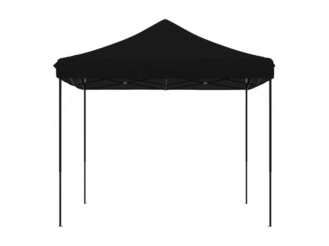 Tente de réception pliable escamotable noir 292x292x315 cm