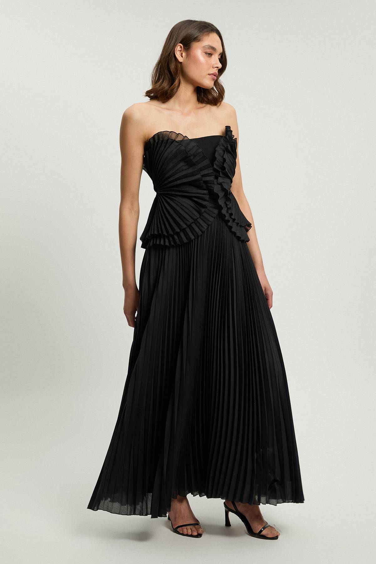 KarenMillen Robe Longue Plissée Petite