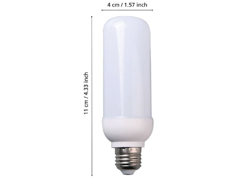 EGLO Leuchten Lampe 3 W E27 Warmweiss Dekorative Flammen-Lampe aus opalfarbenem Kunststoff
