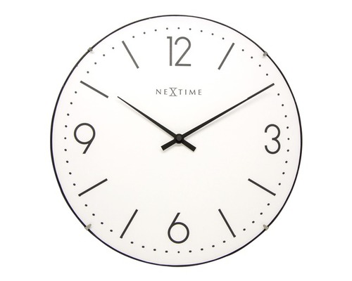 Wandklok Basic Dome wit Ø 35 cm