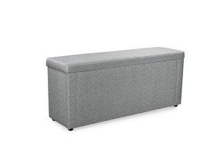 Hockerbank Rumba Stoff Grau ca. 144 x 62 x 42 cm
