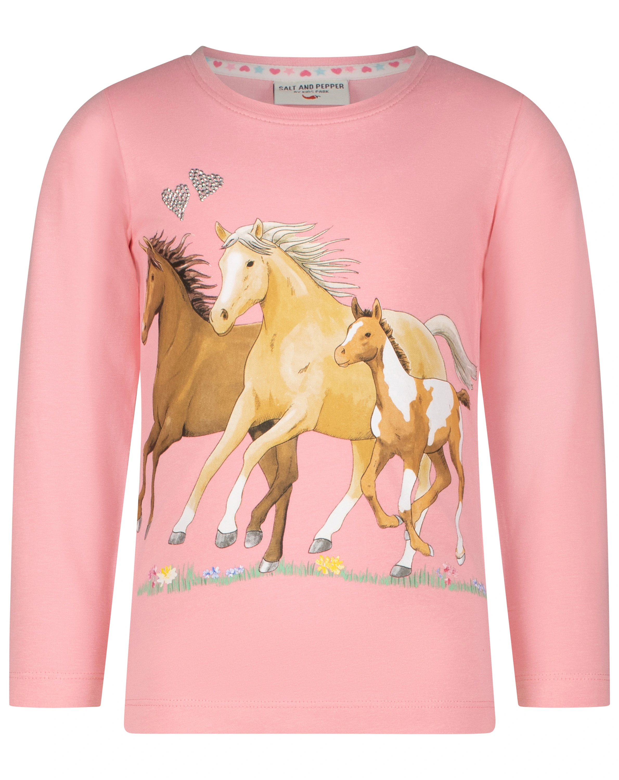 Langarm-Shirt HORSE FAMILY in pink