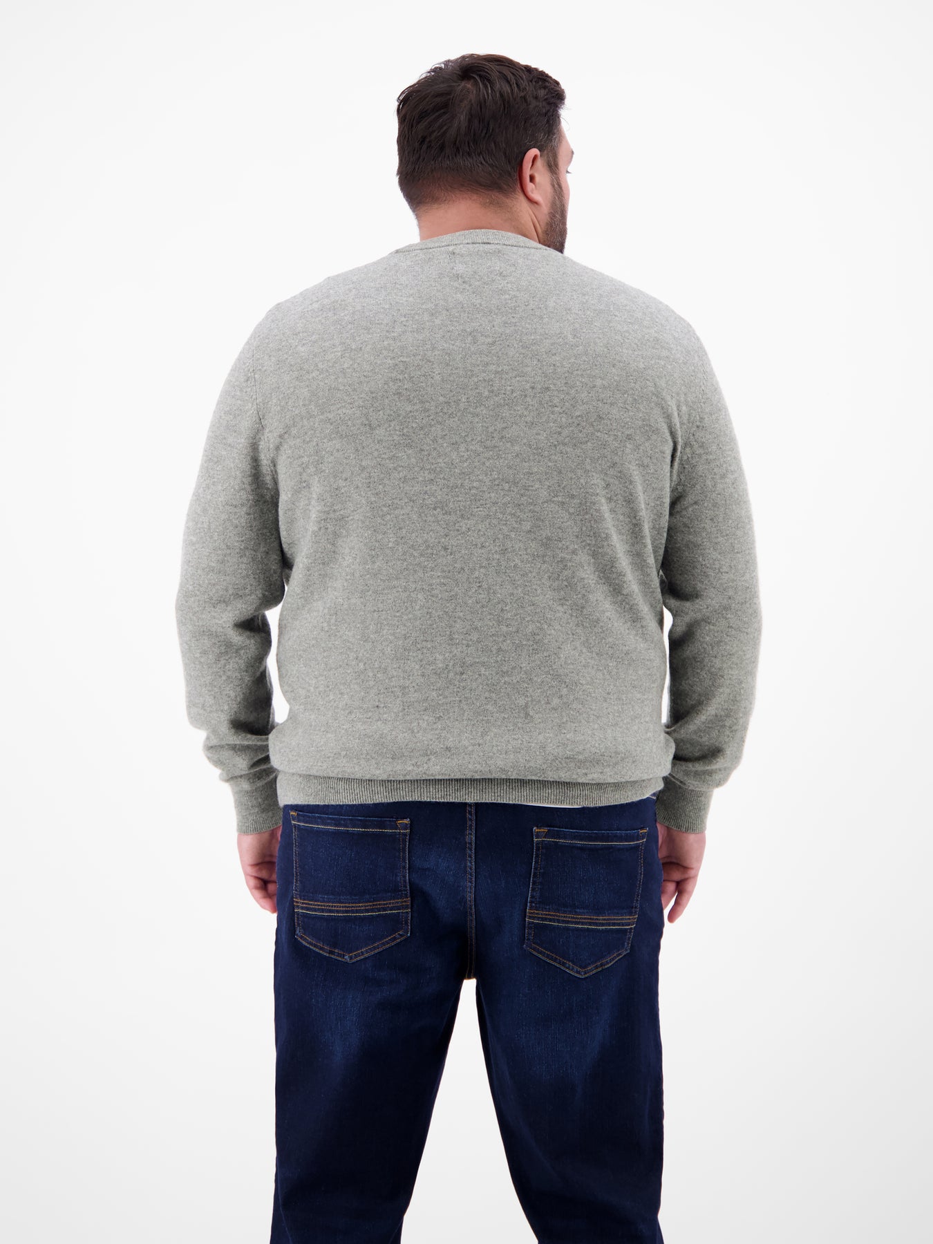 Strickpullover in Großen Größen in Schurwoll-Kaschmir-Mix