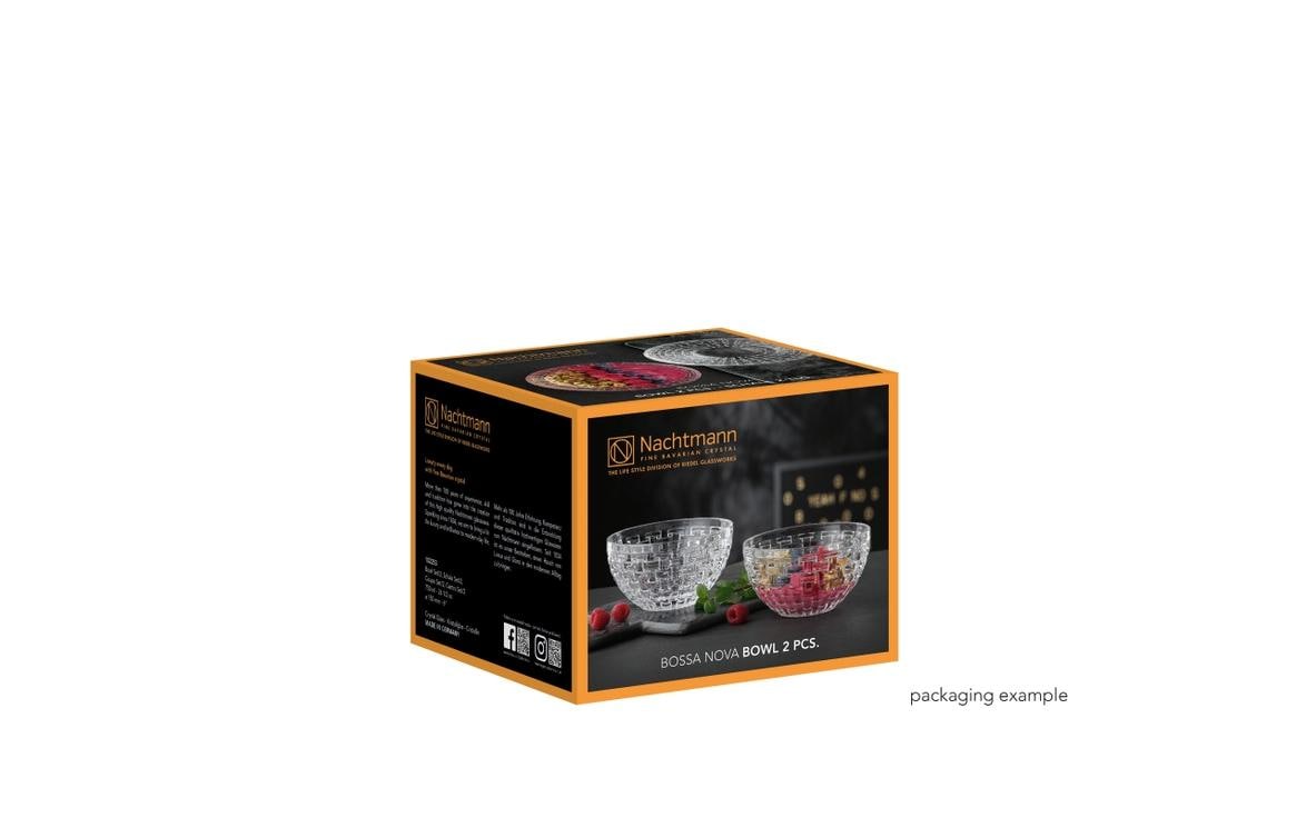 Schale Bossa Nova, 2 StückZwei-teiliges Schüssel-Set aus transparentem Glas