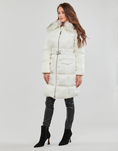 Guess - MARISOL LONG BELTED JACKET Blanco