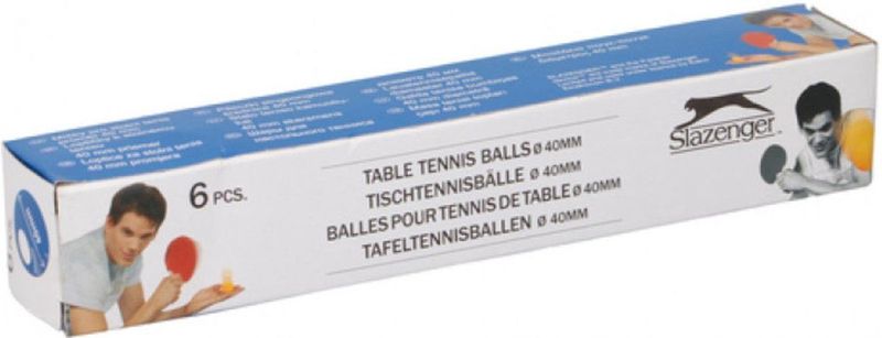 Slazenger - Tafeltennisballen - Wit - Kunststof - 6 stuks
