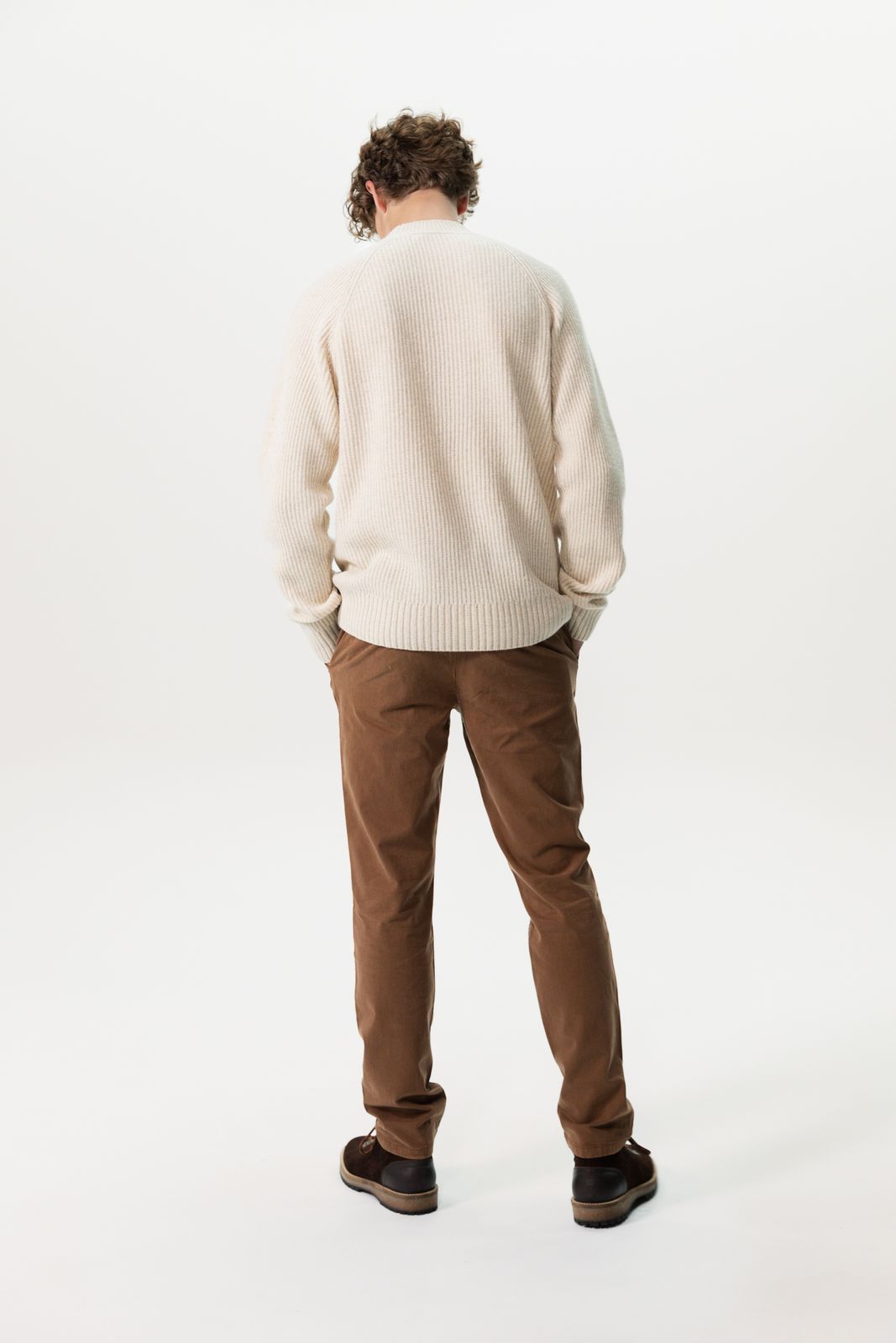 Bruine katoenen chino