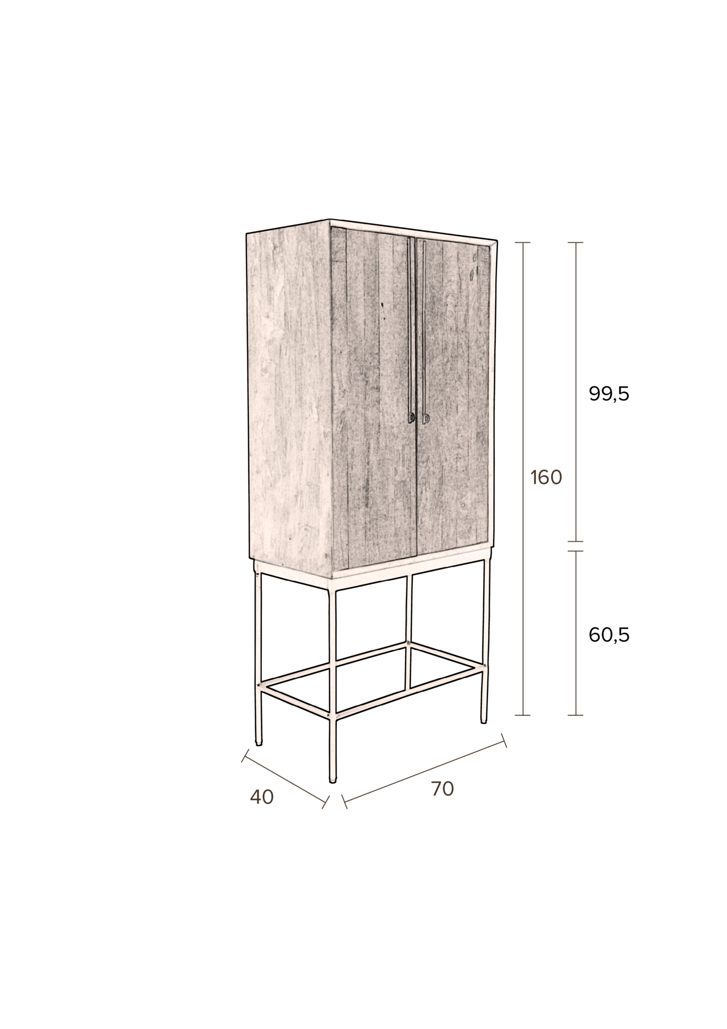 Wandkast Nairobi Dutchbone Nairobi cabinet