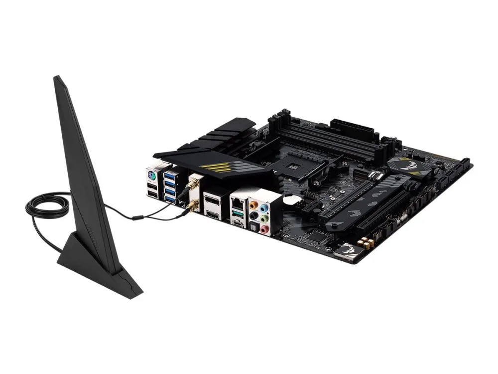 ASUS TUF GAMING B550M-PLUS WIFI II - Bundkort - micro ATX - Socket AM4 - AMD B550 Chipset - USB-C Gen2, USB 3.2 Gen 1, USB 3.2 Gen 2 - 2.5 Gigabit LAN, Wi-Fi 6, Bluetooth - onboard grafik (CPU påkrævet) - HD Audio (8-kanaler)
