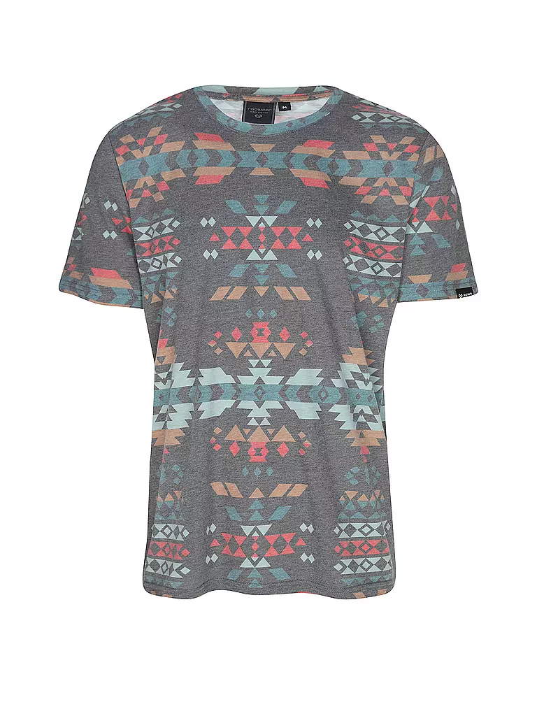RAGWEAR T-Shirt SWANNIS AZTECO grau