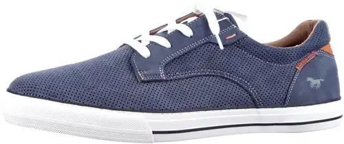 Mustang blauw 4198-301 - maat 47 veterschoen blauw - maat 47 Calandschoen