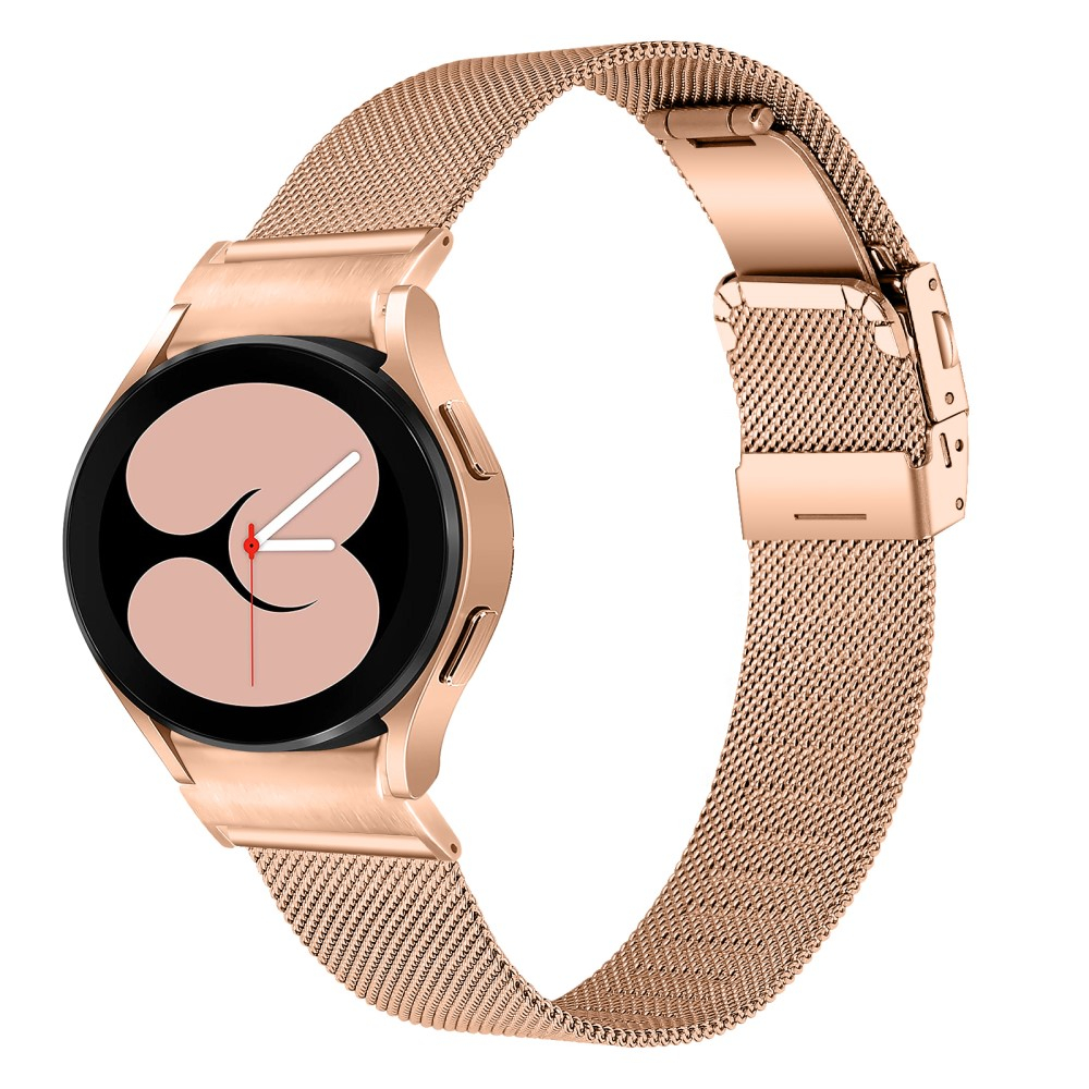 Samsung Galaxy Watch 4 (44mm) Edelstahl Milanaise Armband (Gelenkumfang: 160-230mm) - Roségold