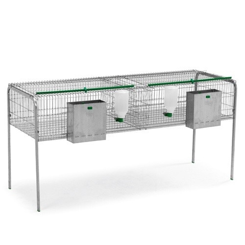 Gaiola Oporto para coelhos, cor prata