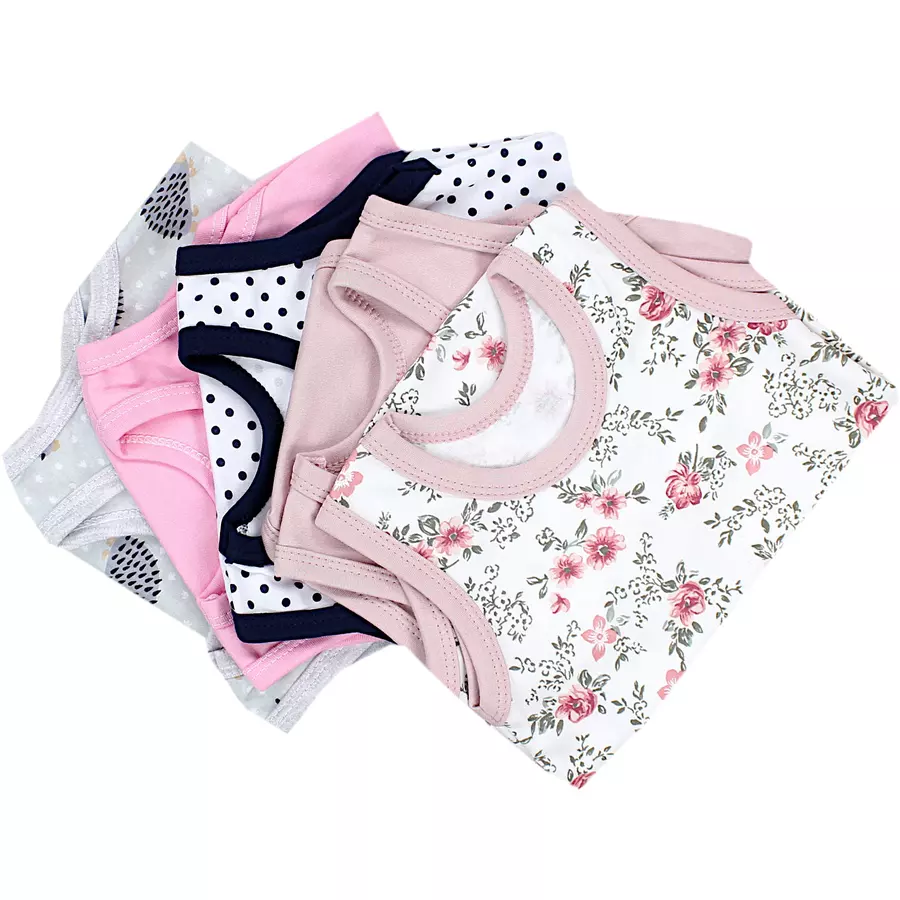 TupTam Baby Mädchen Achselbody 5er Pack altrosa