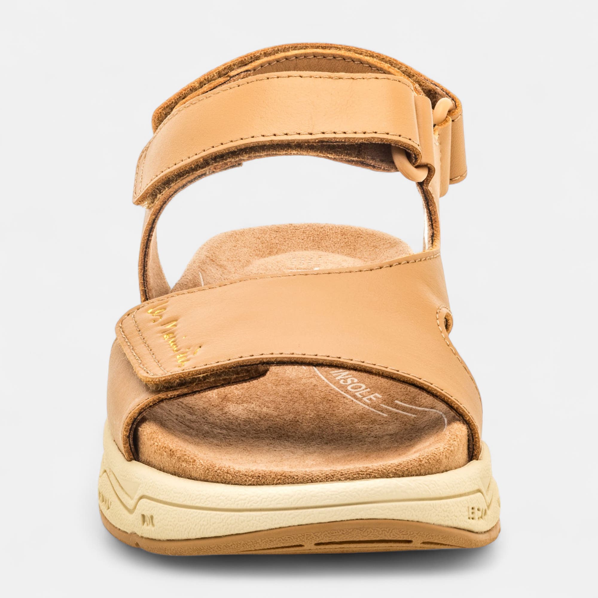 Sandales Femme en cuir camel