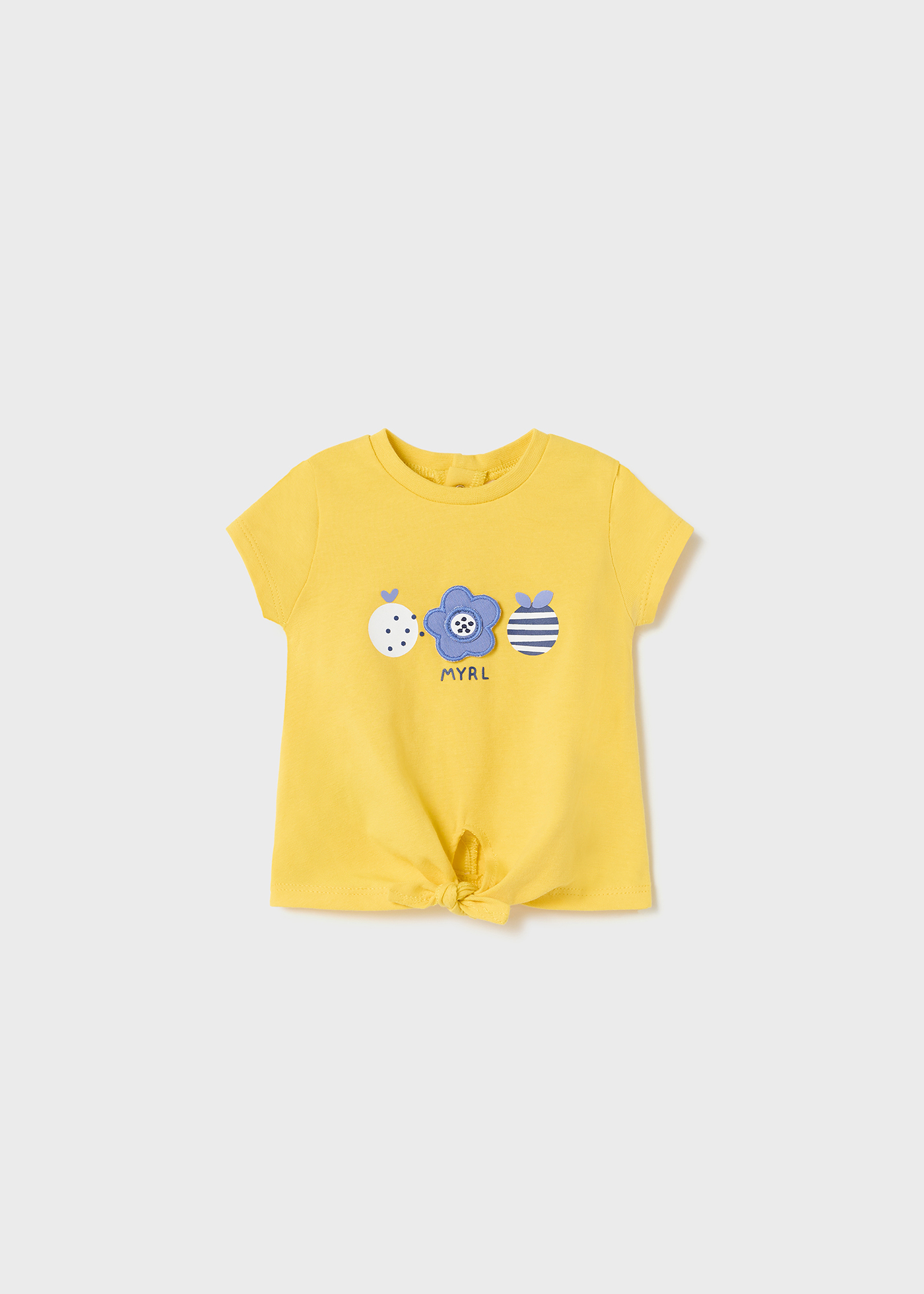 Conjunto de 2 camisetas feitas com algodão sustentável para recém-nascidos.