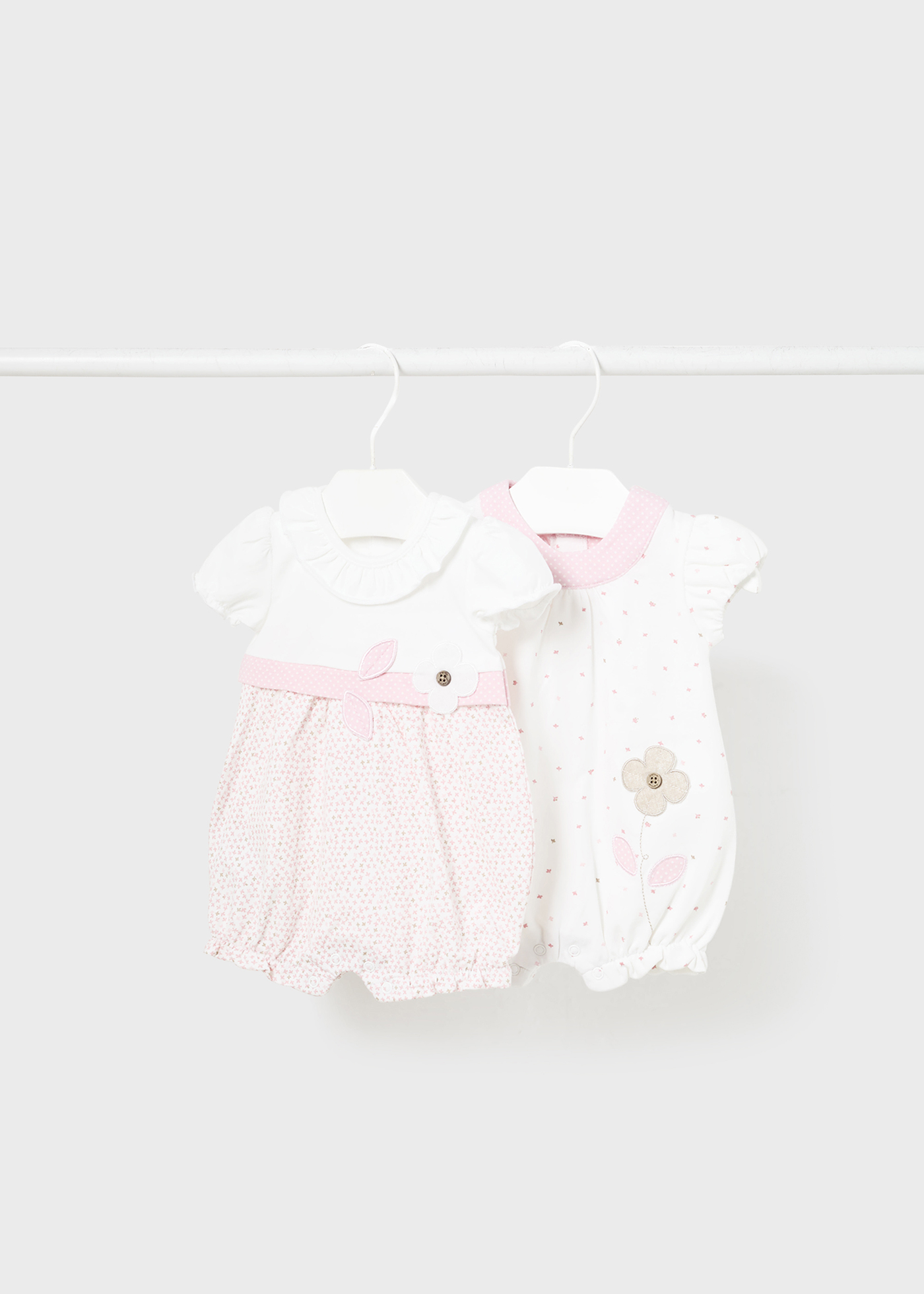 Conjunto de 2 macacões Better Cotton Cristal para recém-nascidos