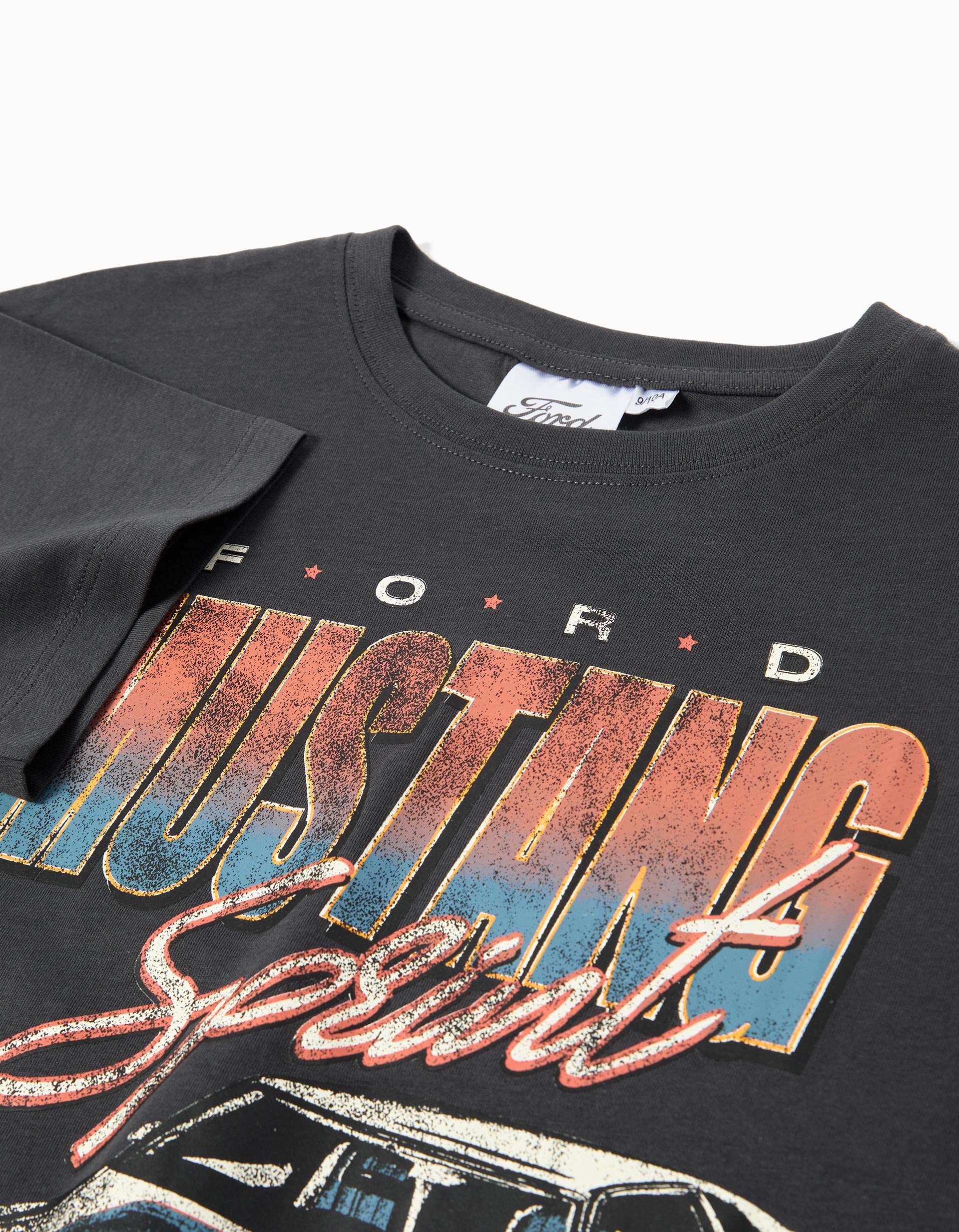 T-shirt 'Ford', Menina, Cinzento Escuro
