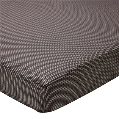 Linge de lit en satin de coton peigné micromotif noir
