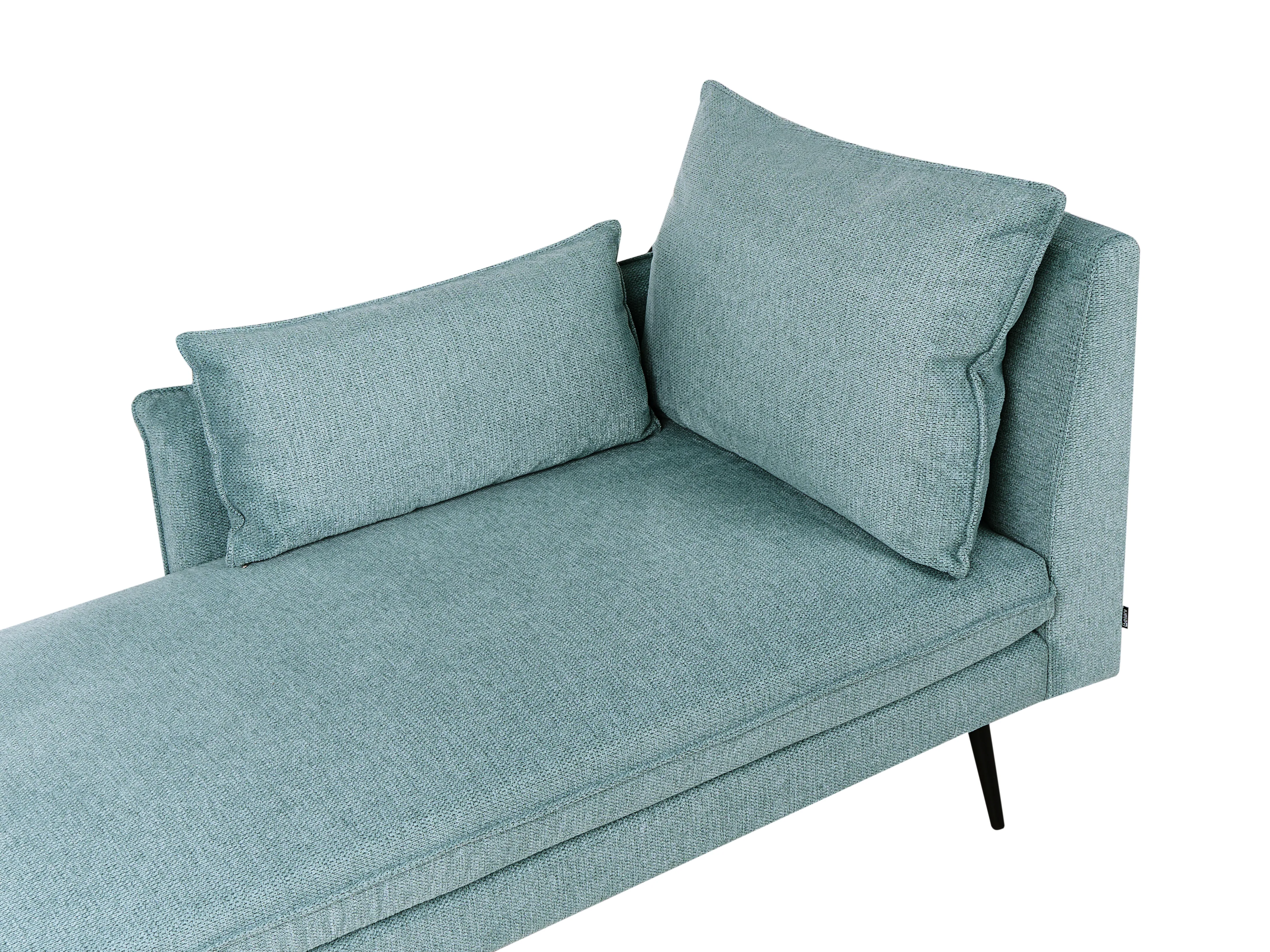 Rechtszijdige chaise longue YERRES Stof Lichtblauw