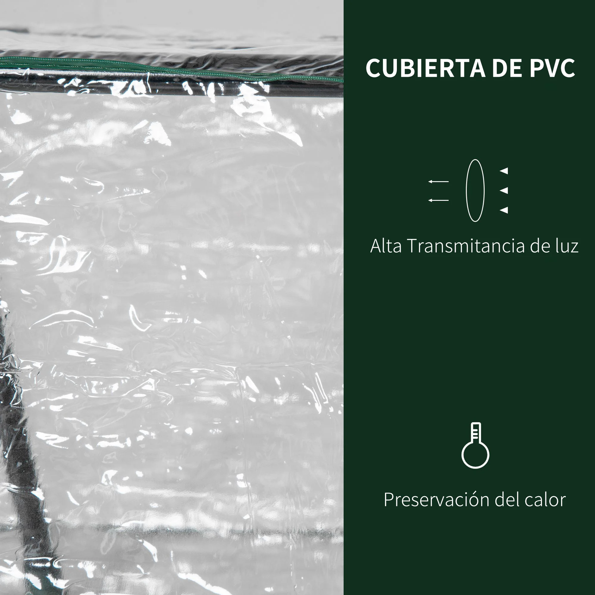 Estufa Outsunny Terrace 120x60x60 cm em aço para jardim com 2 janelas de enrolar, ideal para cultivo de plantas, vegetais e flores. Transparente.