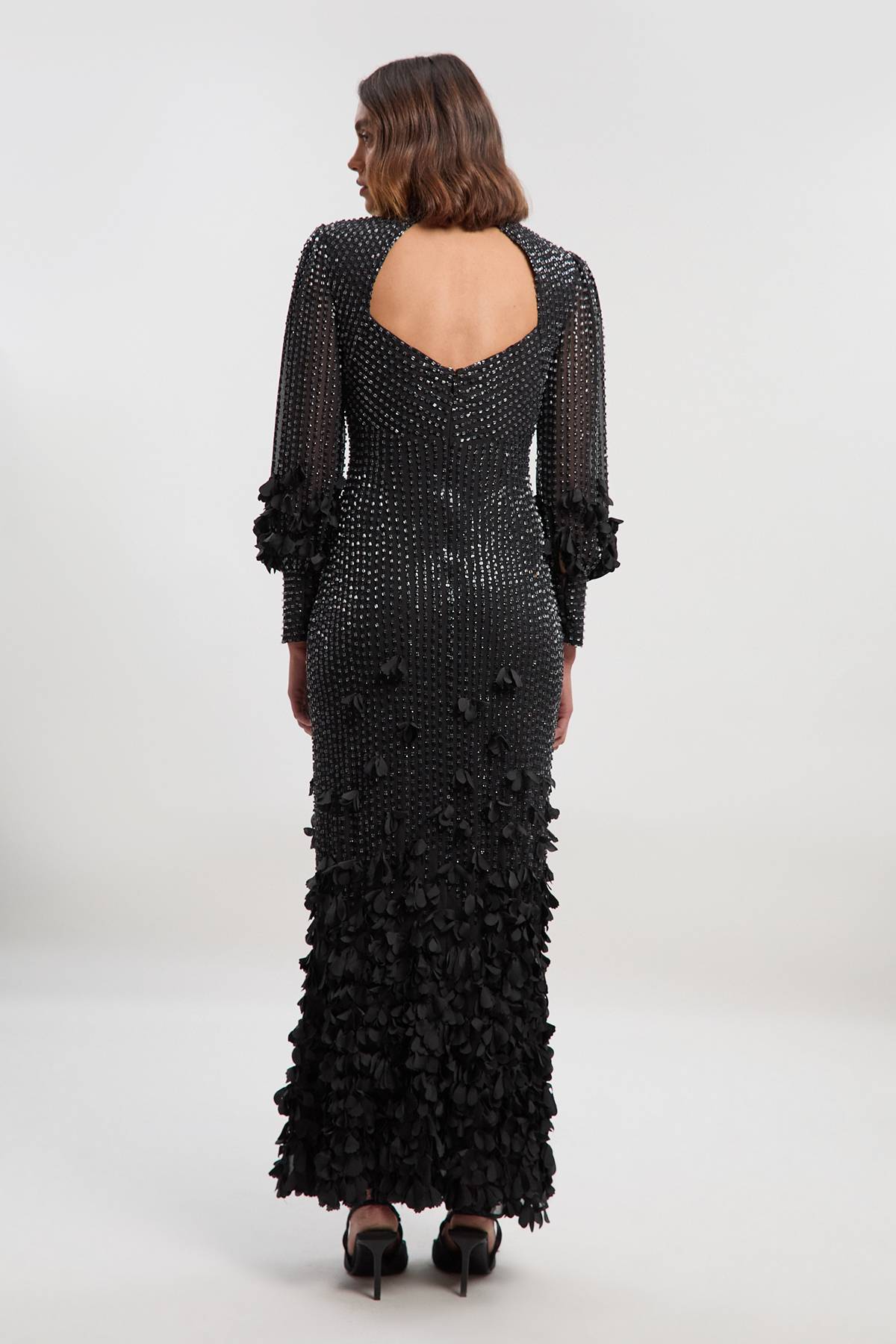 KarenMillen Robe maxi tissée ornée d'appliqués en cristal