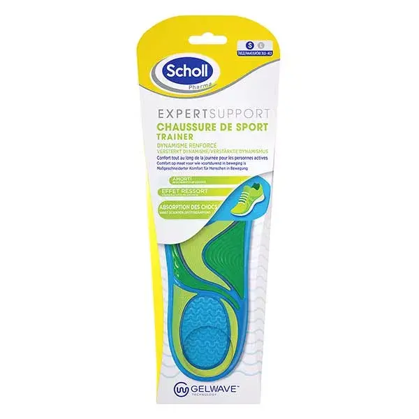 Palmilhas Scholl Expert Support para calçados esportivos, tamanhos 35,5 a 40,5.
