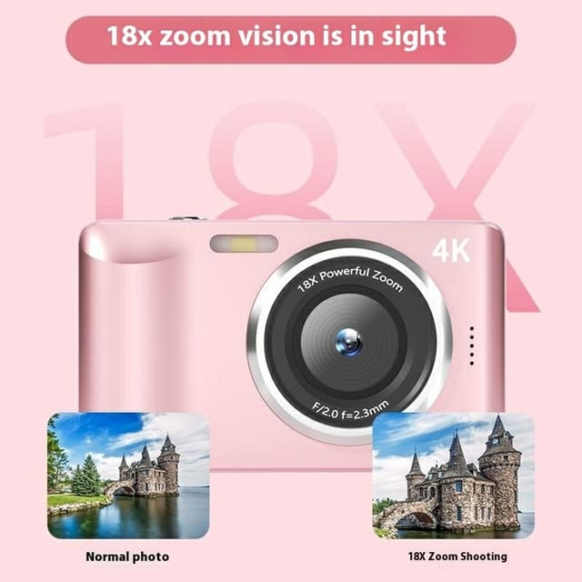 Digitalkamera 2,8-tommer IPS-skærm HD CCD-kamera med 32 GB TF-kort + kortlæser