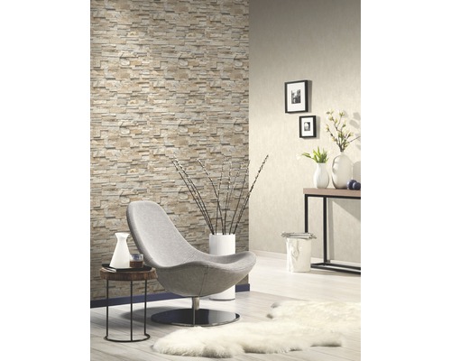 Vliesbehang 0236310 steenbeige