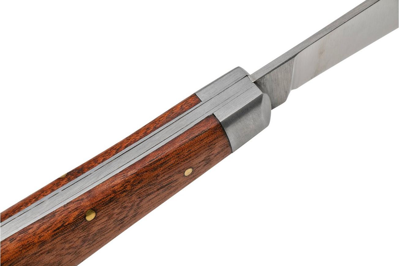 Otter Anchor Knife 174 Small Carbon, Sapeli, Brass Anchor, zakmes
