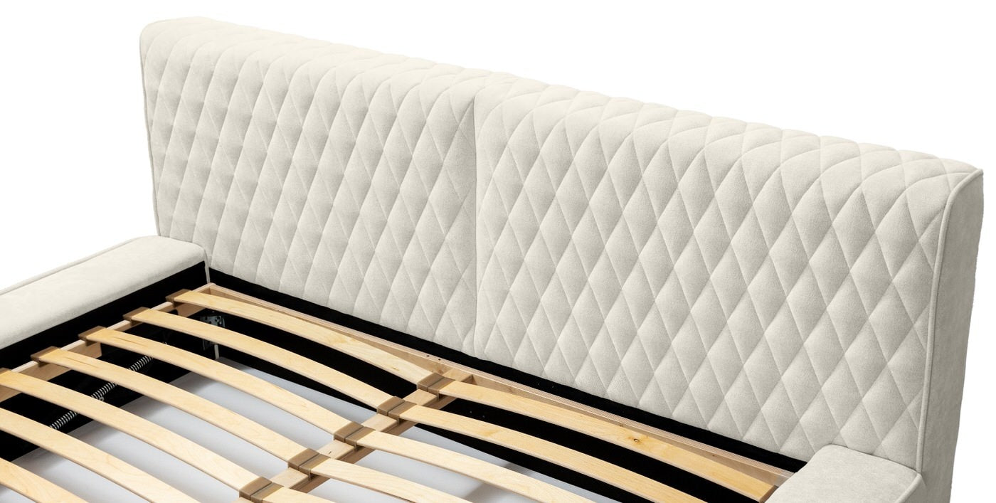 Trae Mobler Azurro 160 x 200 cm Gestoffeerd Bed Lichtgrijs