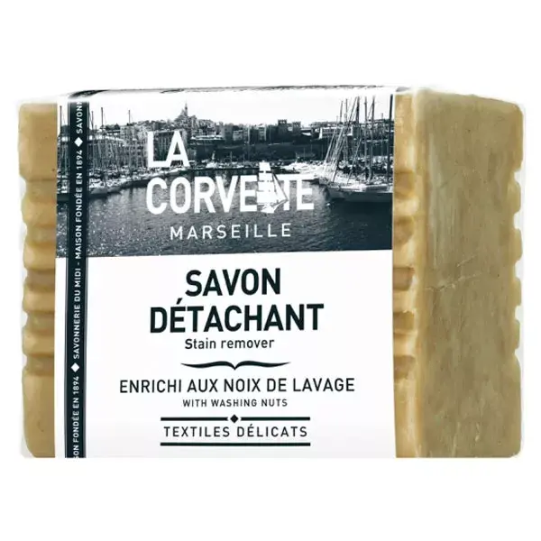 Sabão removedor de manchas La Corvette Marseille com nozes de lavagem 250g