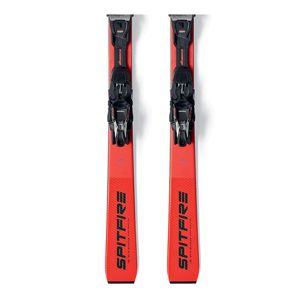 Nordica SPITFIRE DC 74 FDT - Skis piste + Fixations TPX 12 FDT black/black Homme rouge/antrazit/black/black