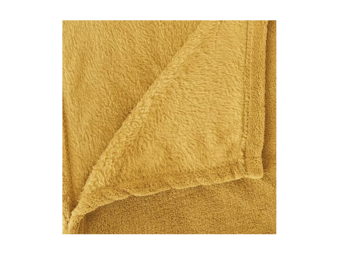 Plaid Microfibre Ocre 125 x 150 cm